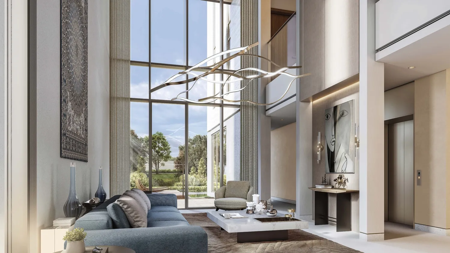 The Orchard at Sobha City — интерьер гостиной