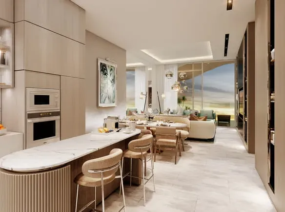 The Pier Residences — кухня-гостиная