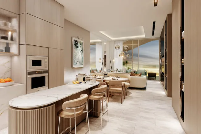 The Pier Residences — кухня-гостиная
