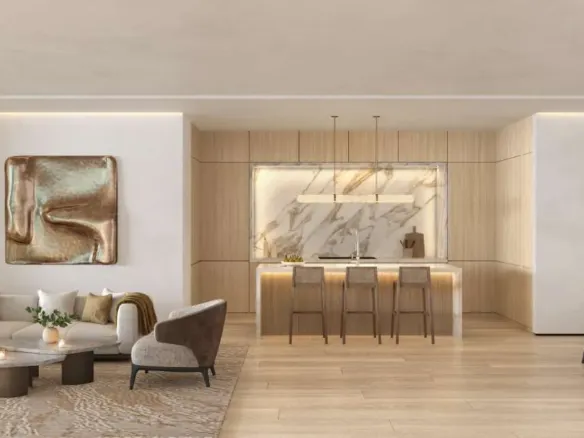 The Residences at The Dubai Beach EDITION — интерьер гостиной, фото 10