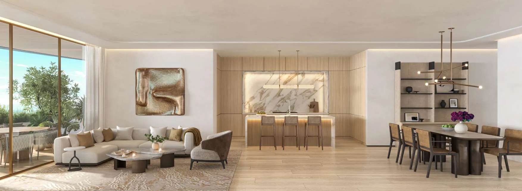 The Residences at The Dubai Beach EDITION — интерьер гостиной, фото 10