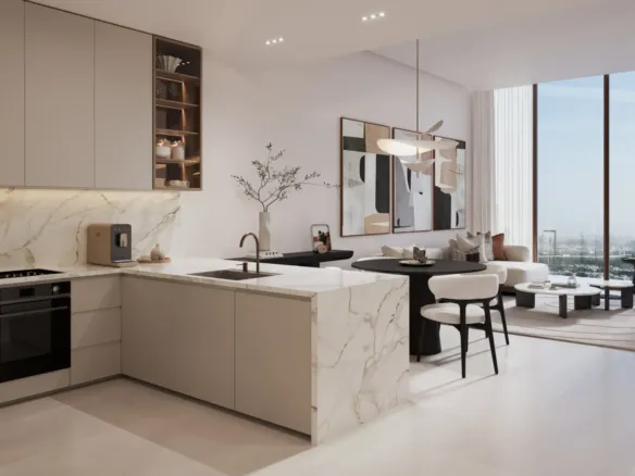 The Residences DIFC Zabeel District — кухня-гостиная
