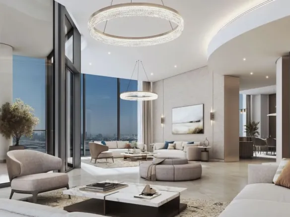 The S at Sobha Hartland II — интерьер гостиной