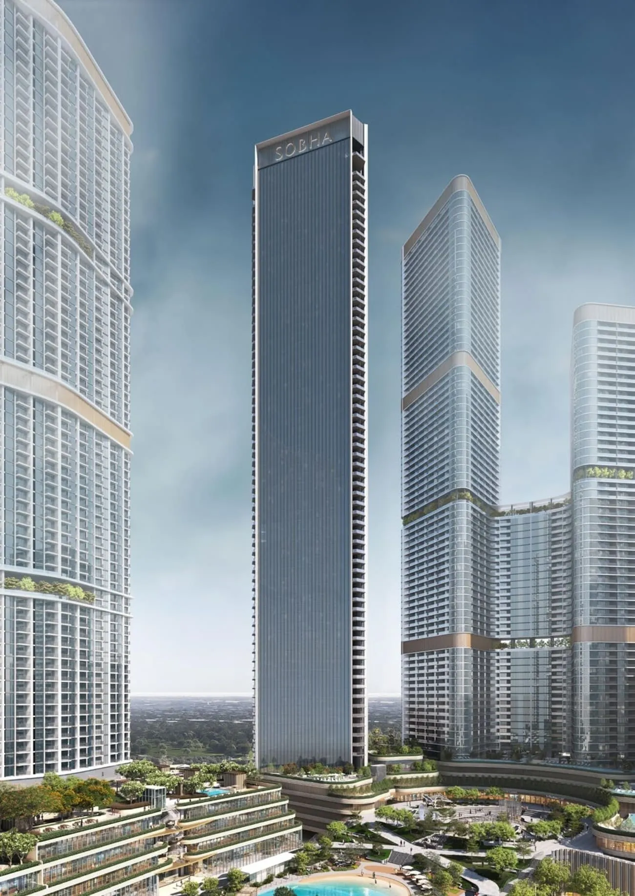 The S at Sobha Hartland II — вид на комплекс