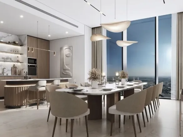 The S at Sobha Hartland II — кухня-столовая