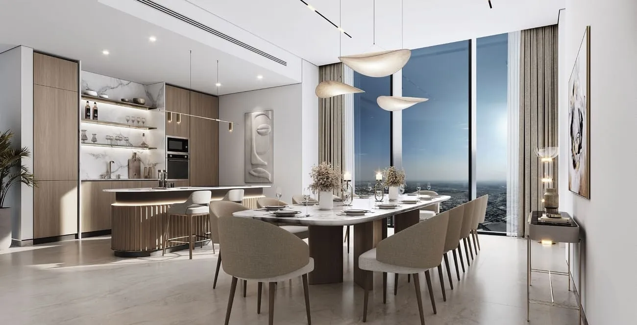 The S at Sobha Hartland II — кухня-столовая