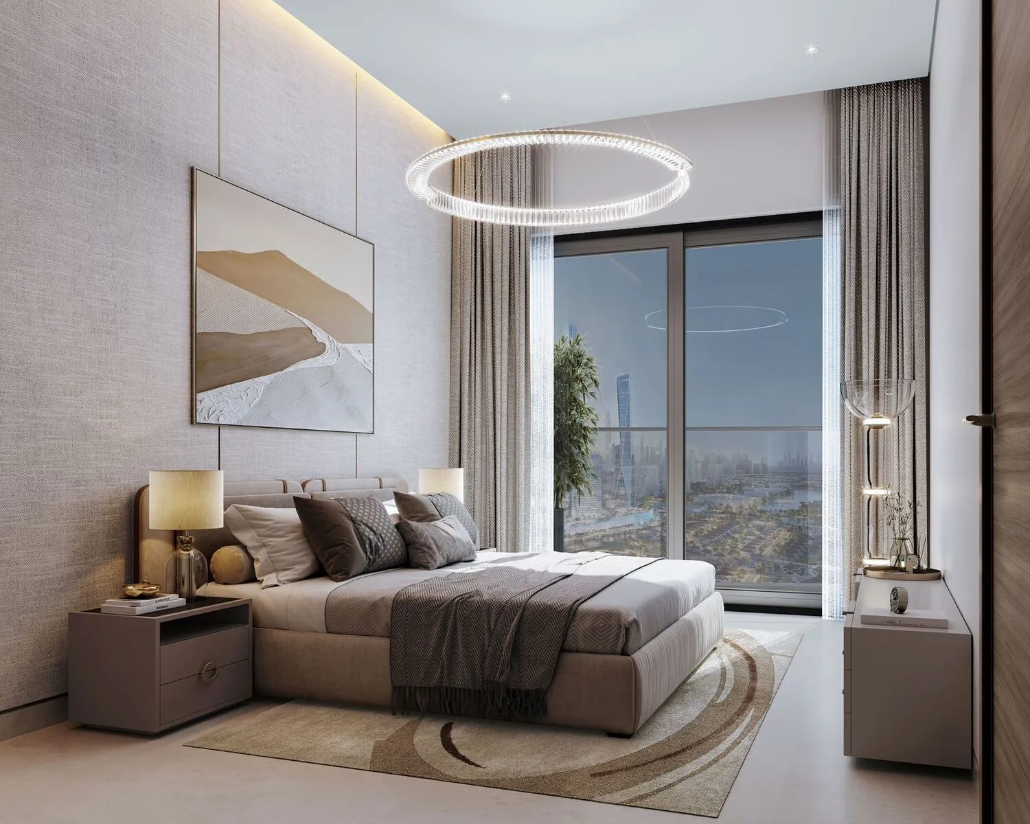 The Serene at Sobha Central — спальня