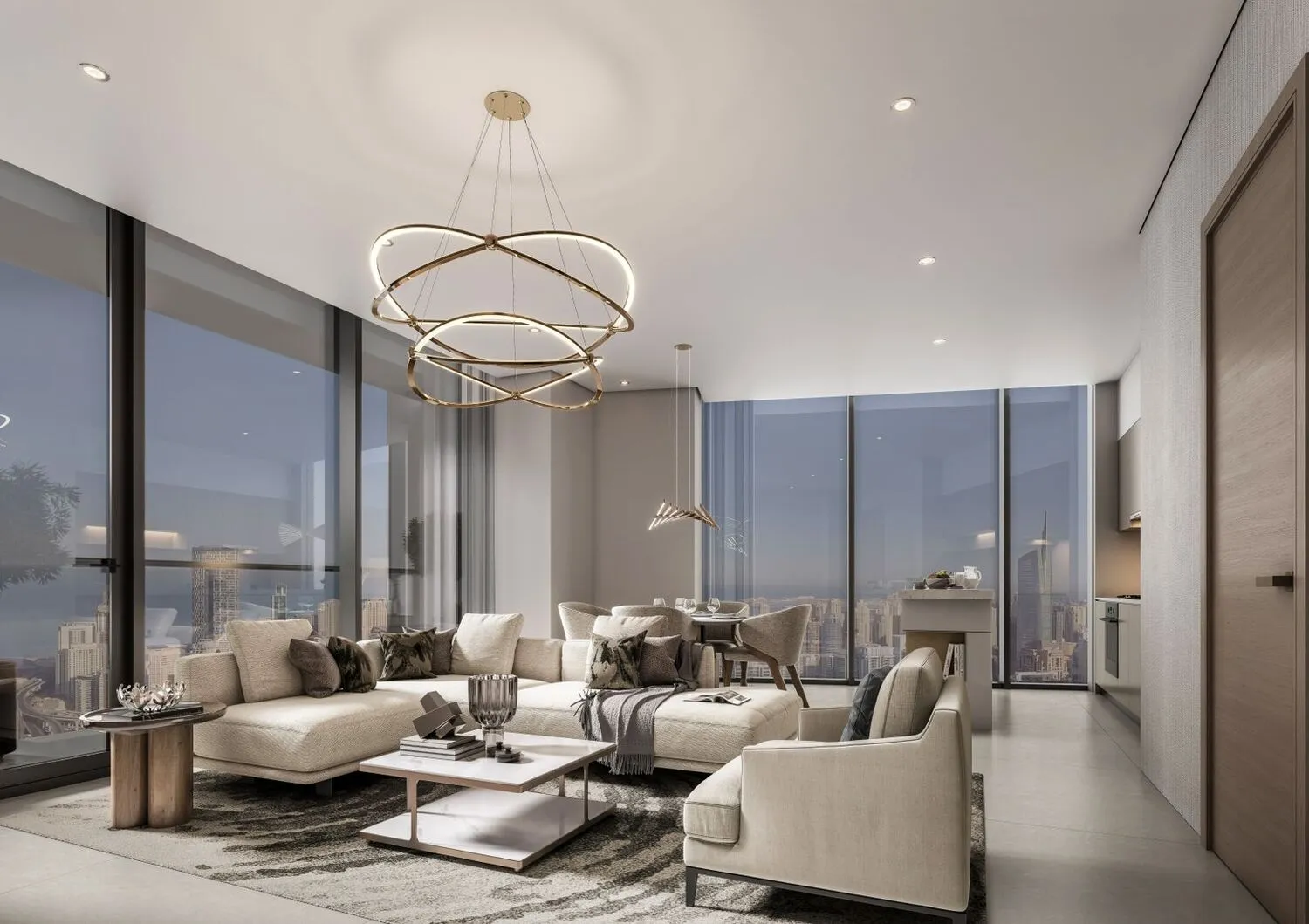 The Serene at Sobha Central — интерьер гостиной