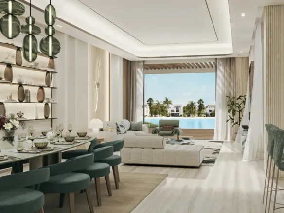 The View Island — интерьер гостиной