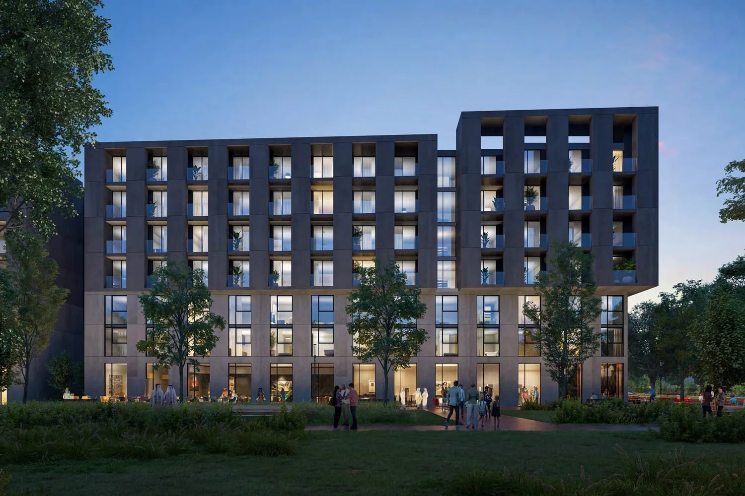 Tiraz Apartments — фасад здания