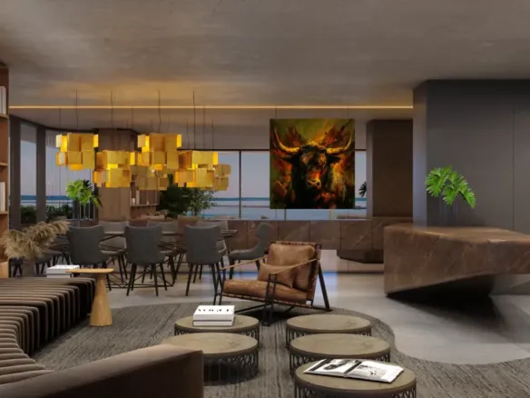 Tonino Lamborghini Residences by BNW Developments — интерьер гостиной