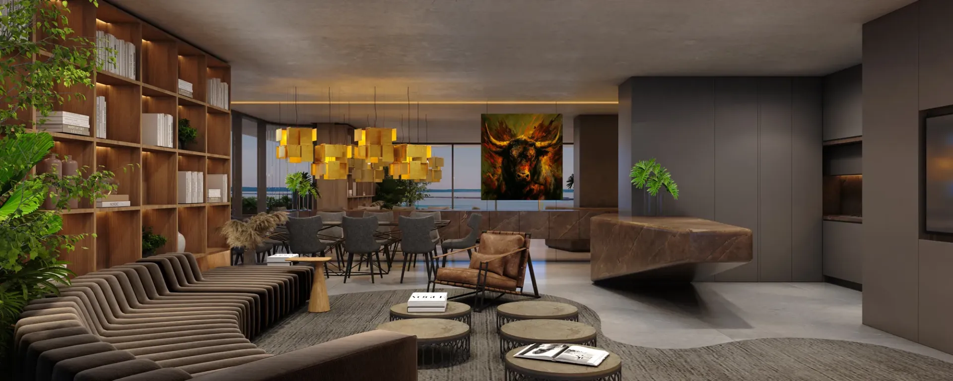 Tonino Lamborghini Residences by BNW Developments — интерьер гостиной