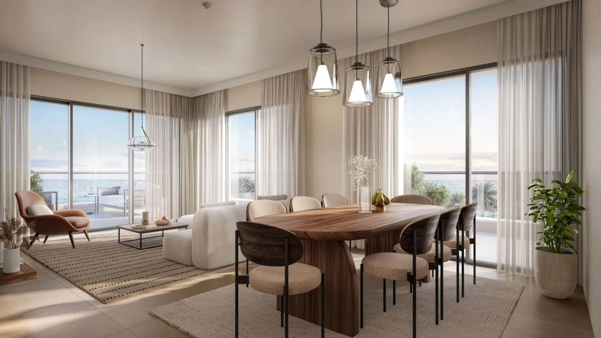Topaz Residences — интерьер гостиной, фото 8