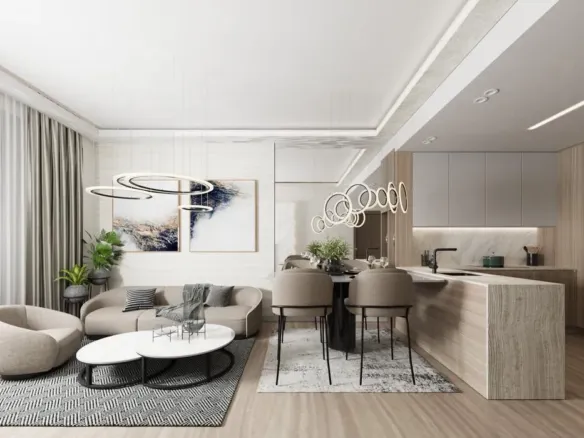 Trafford Residences — кухня-гостиная