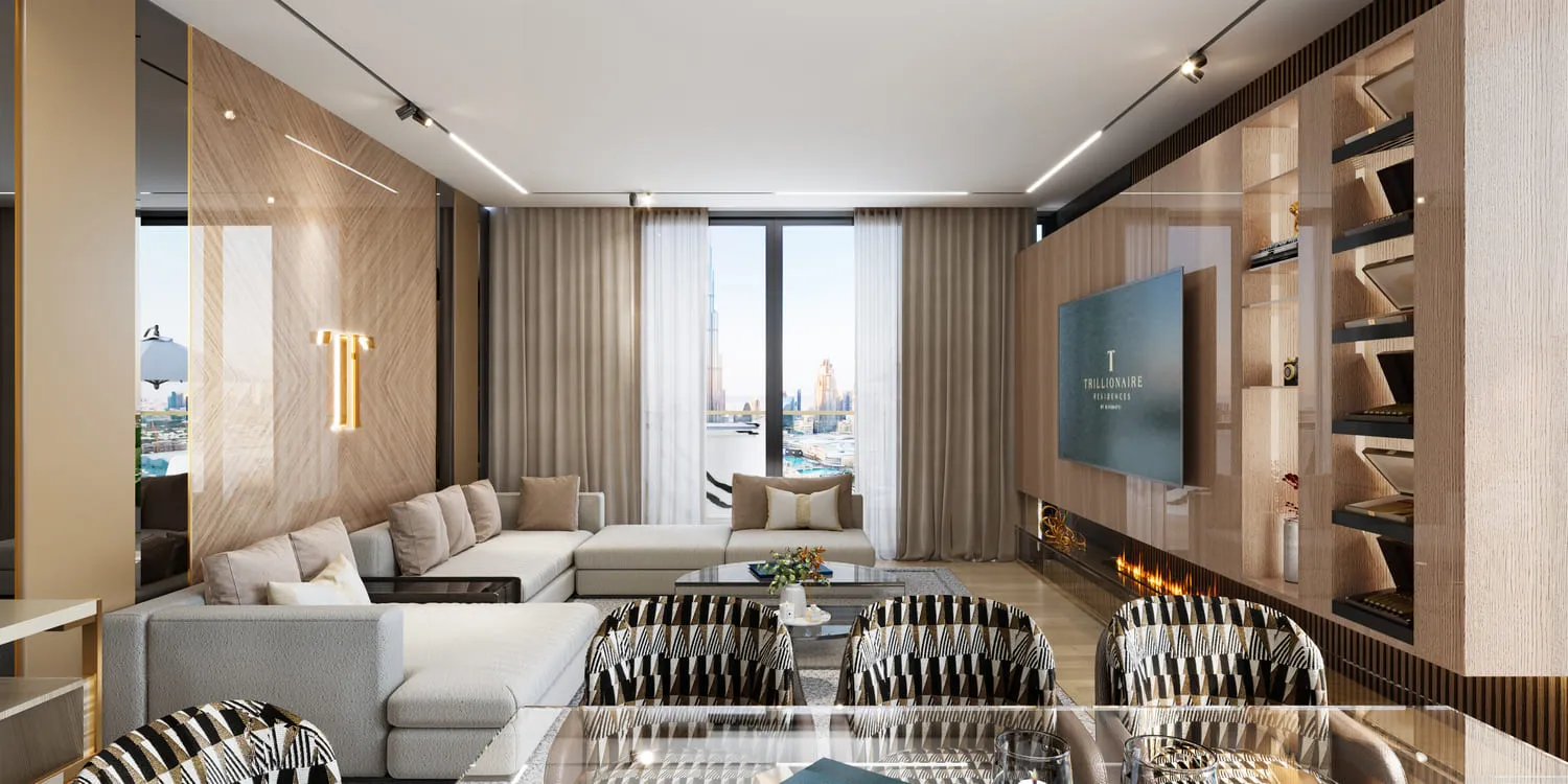Trillionaire Residences — интерьер гостиной