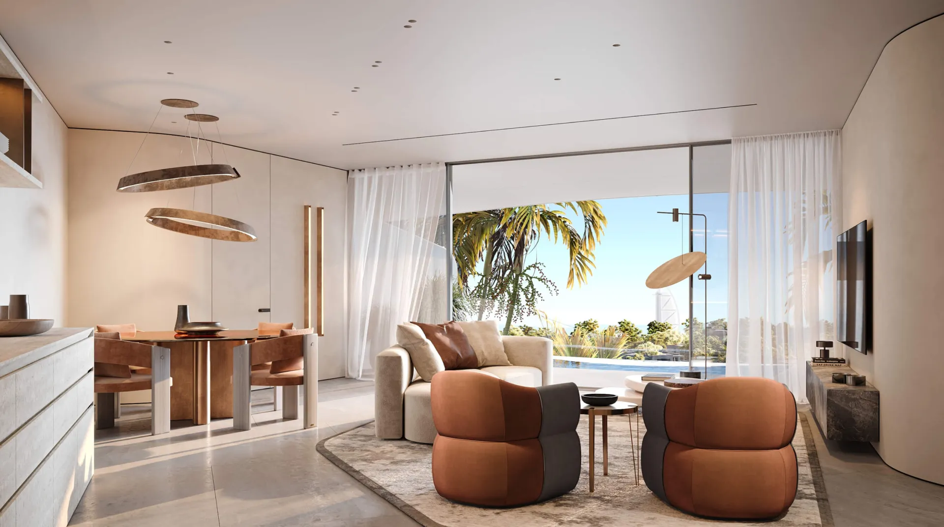 Trussardi Residences — интерьер гостиной, фото 7