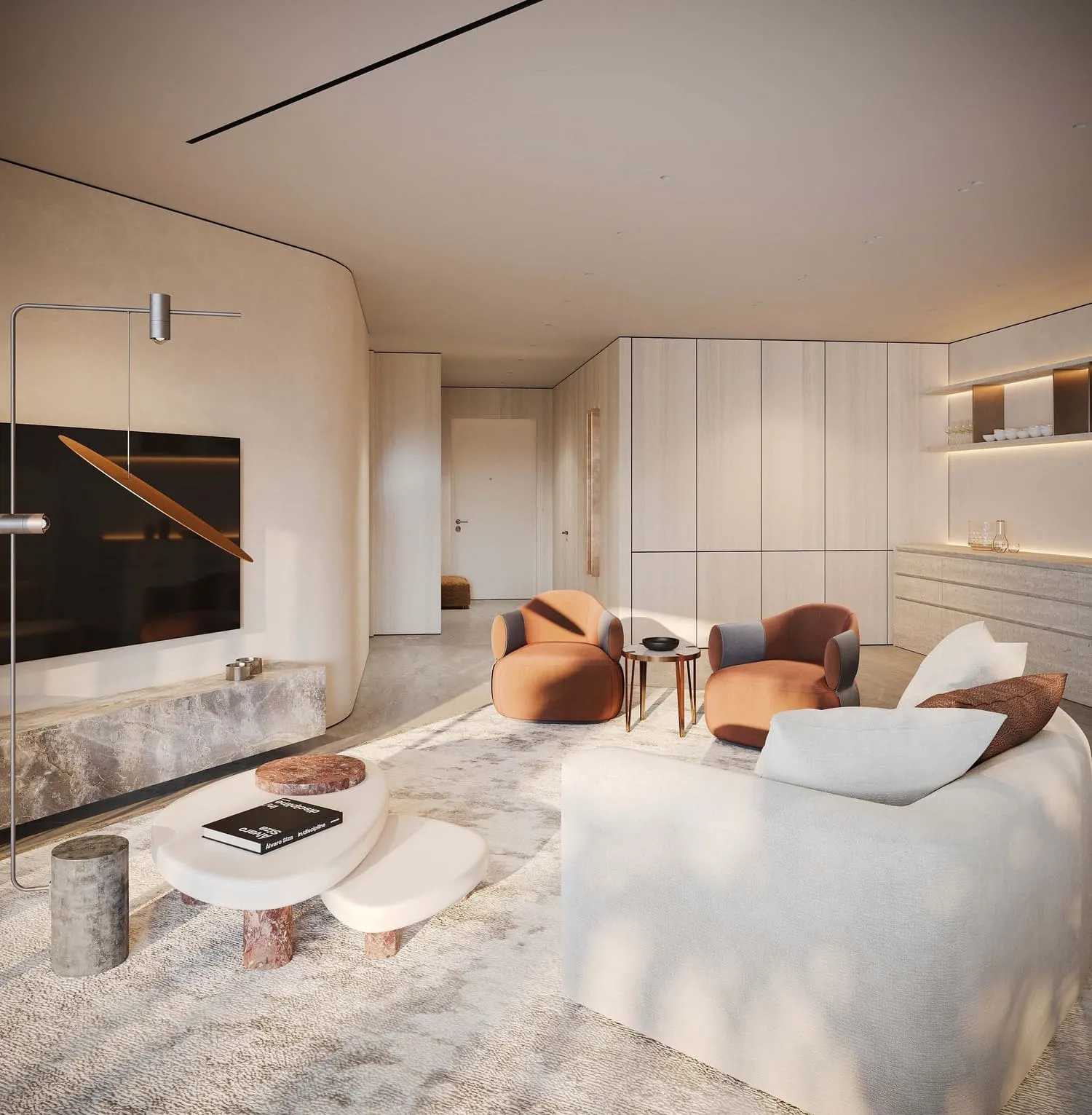 Trussardi Residences Phase Two — интерьер гостиной, фото 12