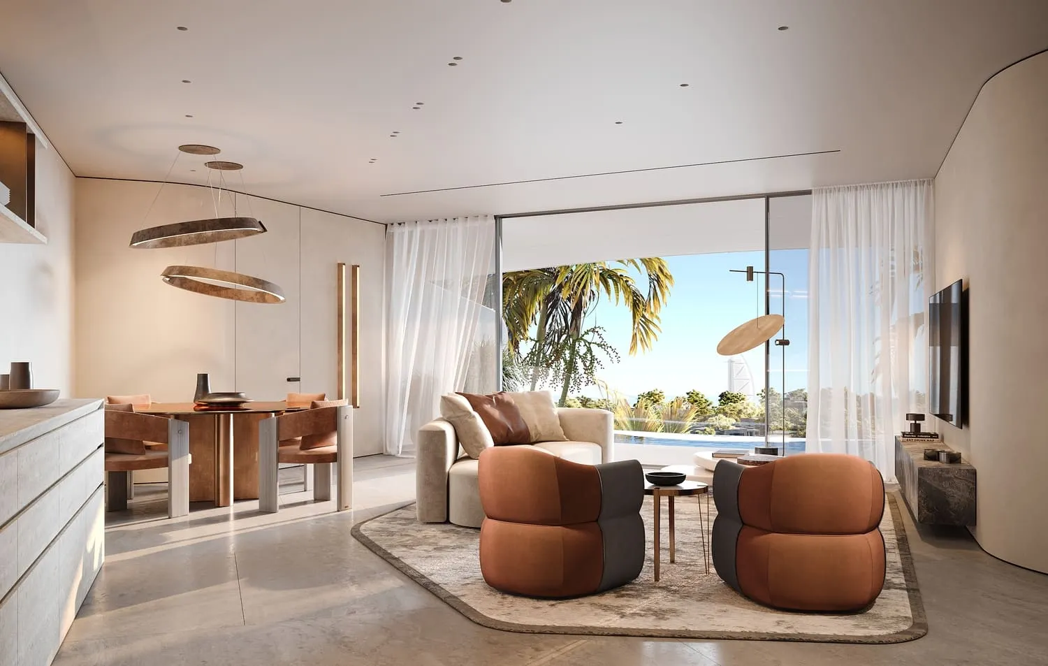 Trussardi Residences Phase Two — интерьер гостиной, фото 14