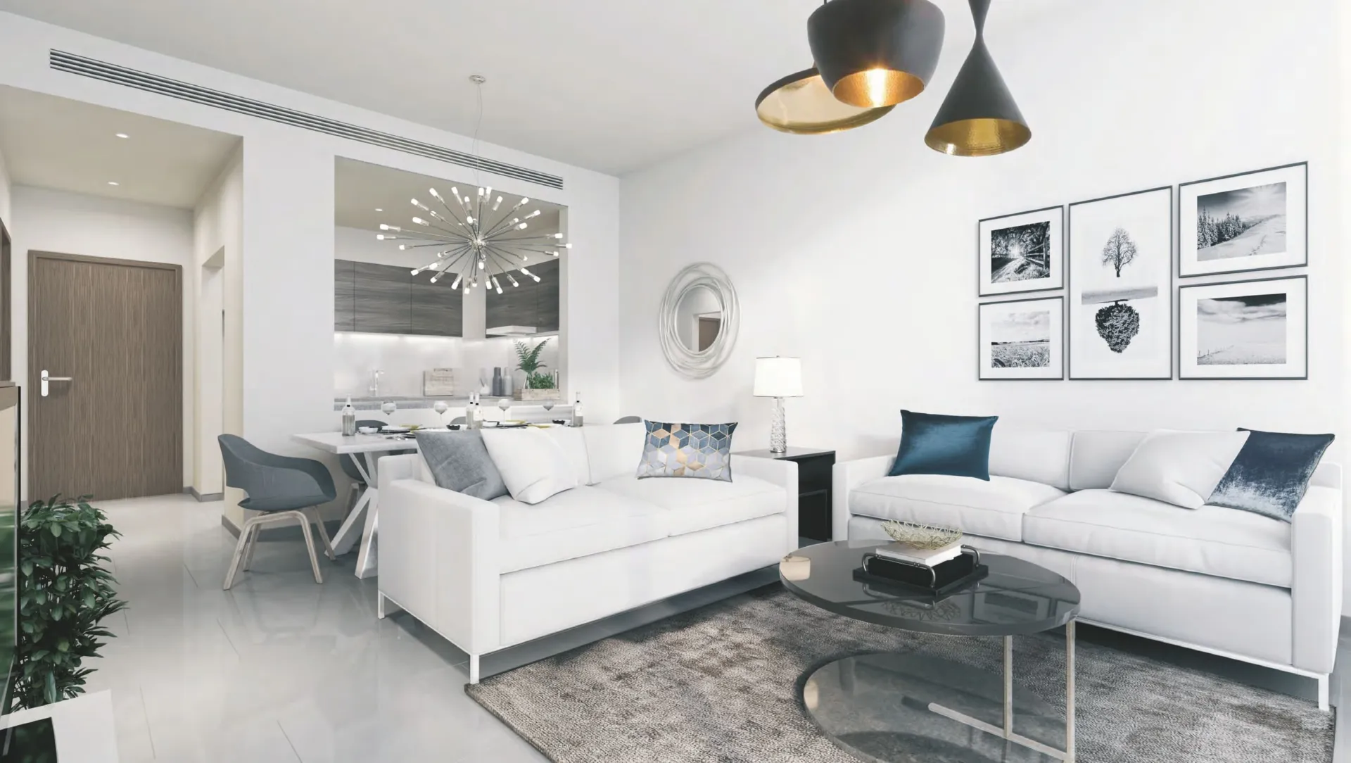 Uptown Al Zahia — интерьер гостиной