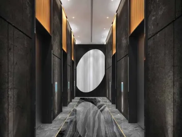 V Tower — лифтовой холл