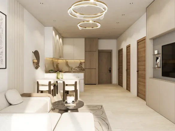 Ventana Residences — кухня-гостиная, фото 13