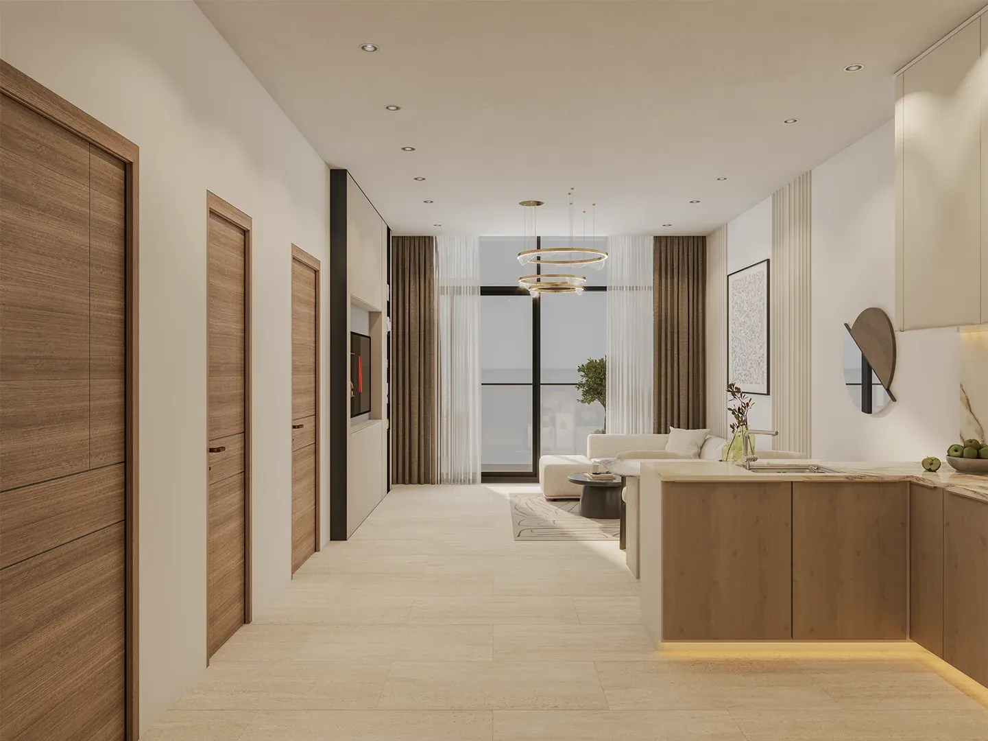 Ventana Residences — кухня-гостиная