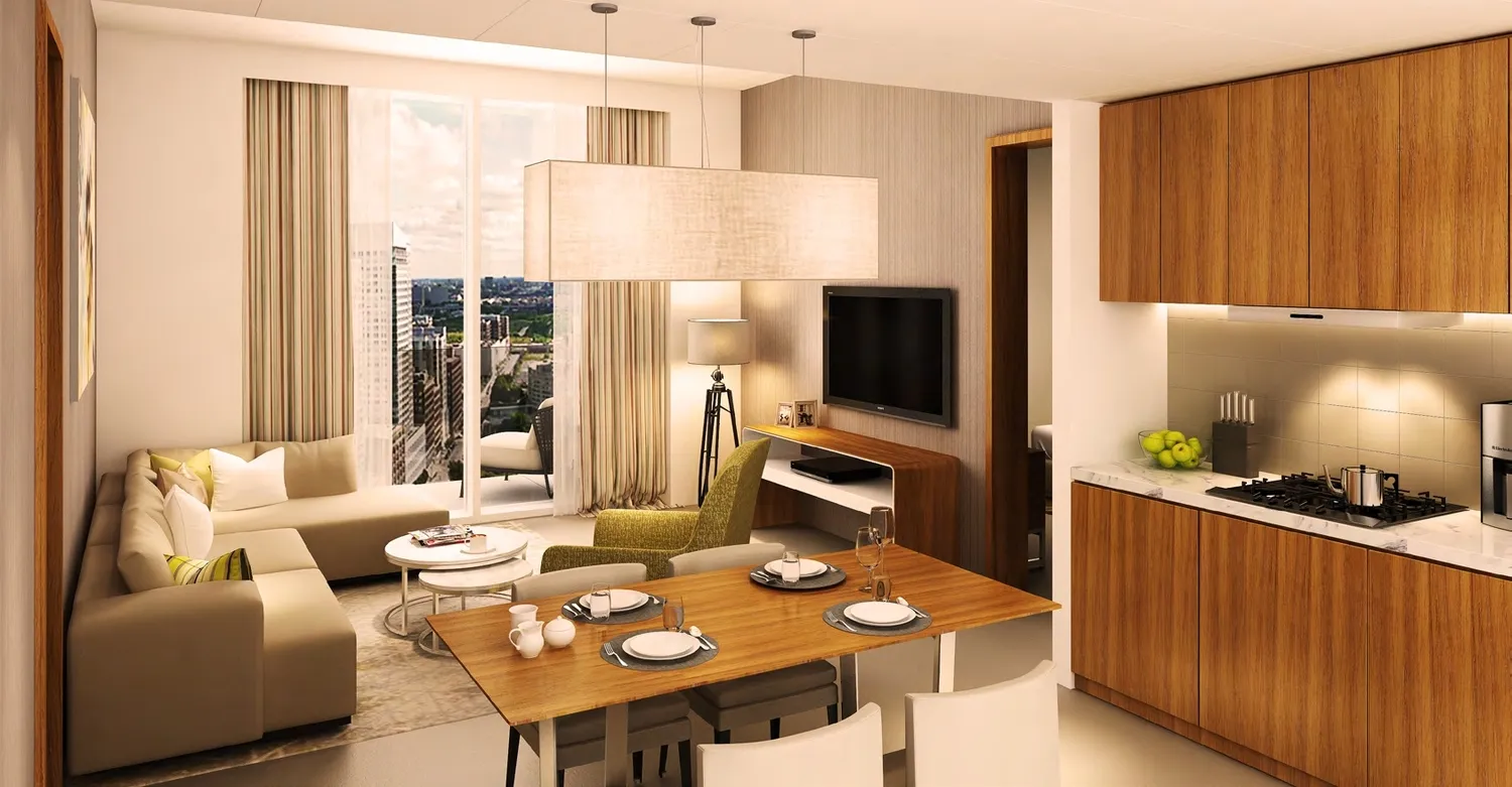 Vera Residences — кухня-гостиная