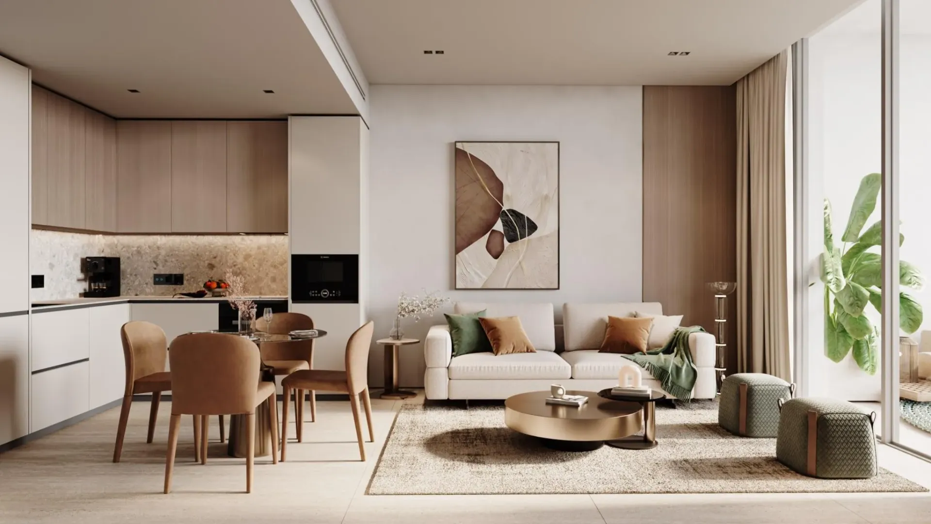 Vienna House Residences by Wyndham — кухня-гостиная