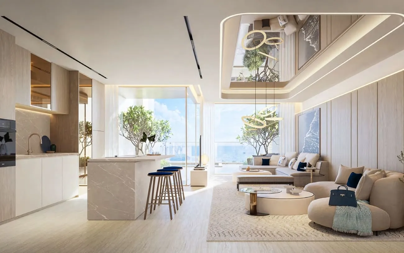 Vitalia Palm Jumeirah Residences — кухня-гостиная