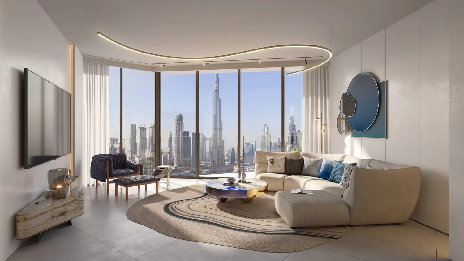 W Residences — интерьер гостиной, фото 13