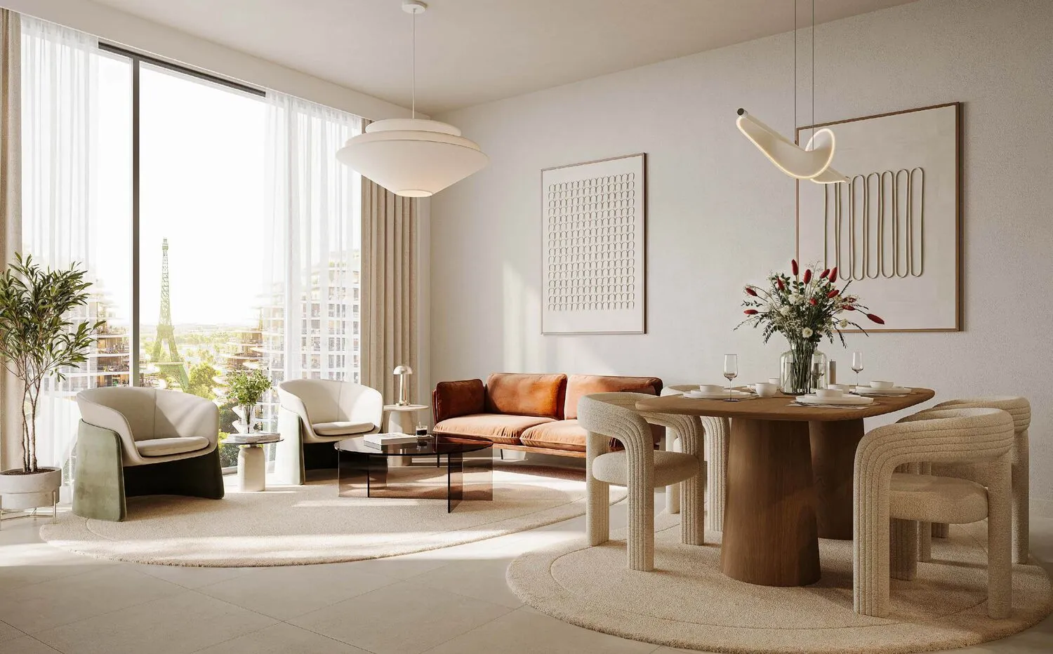Waada Dubai South — интерьер гостиной, фото 20