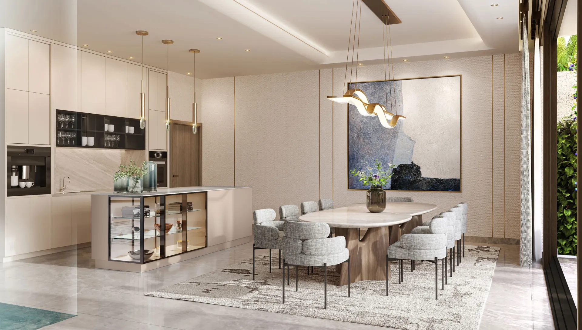 Wadi Villas — кухня-столовая