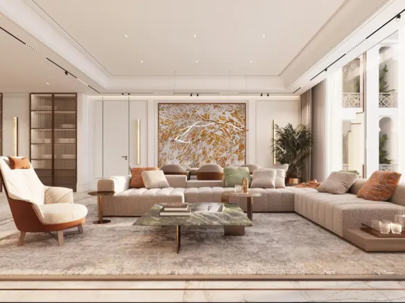Waldorf Astoria Residences — интерьер гостиной