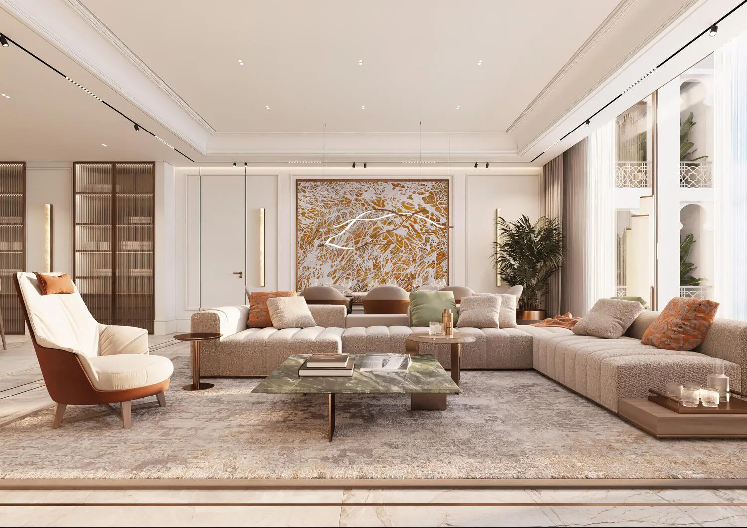 Waldorf Astoria Residences — интерьер гостиной