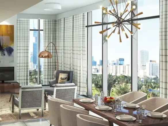 Wasl 1 Park Gate Residences — интерьер гостиной