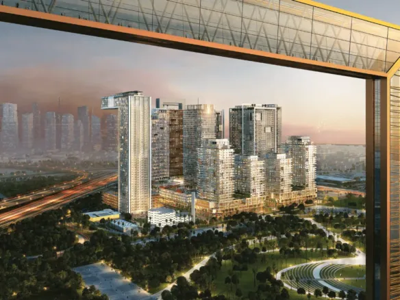 Wasl 1 Park Views Residences Tower A — вид на комплекс