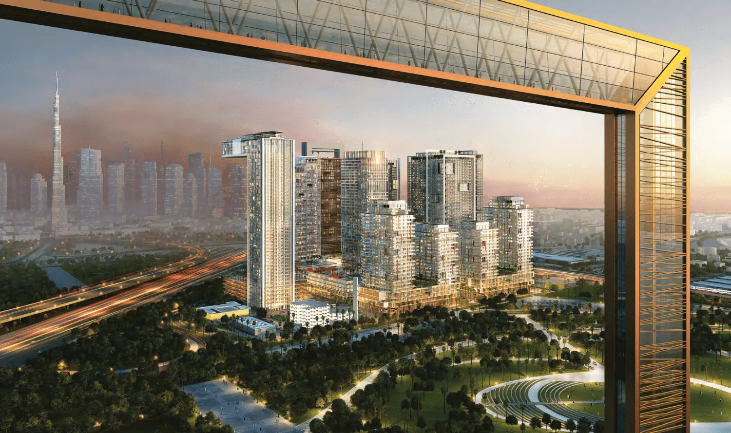 Wasl 1 Park Views Residences Tower A — вид на комплекс