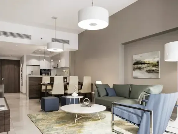 Wasl 1 Park Views Residences Tower A — интерьер гостиной
