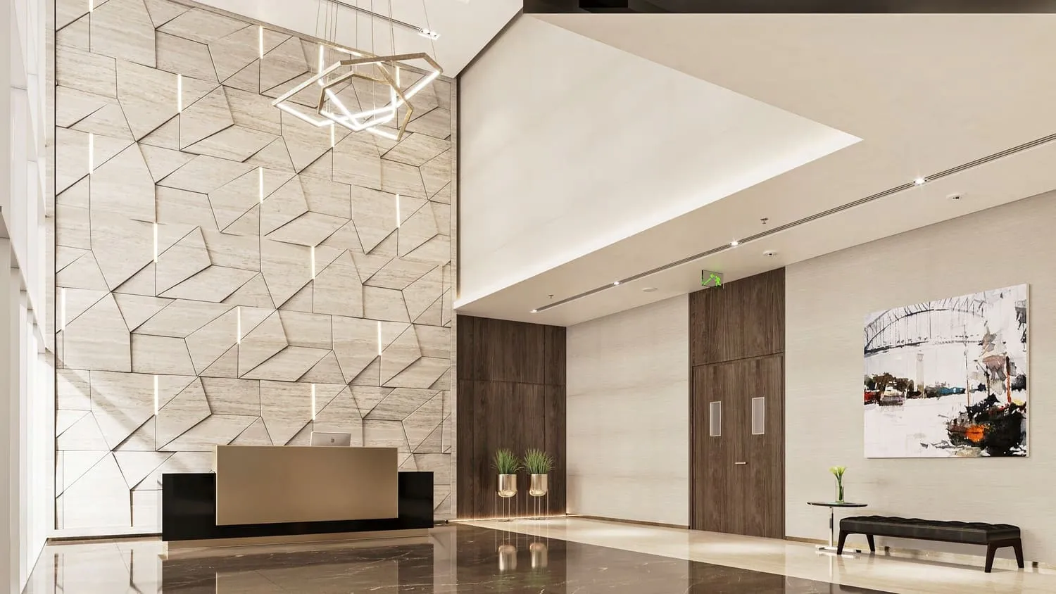Wasl 1 Park Views Residences Tower A — лобби