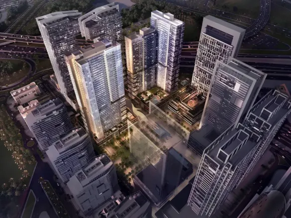 Wasl 1 Park Views Residences Tower B — вид на комплекс, фото 4