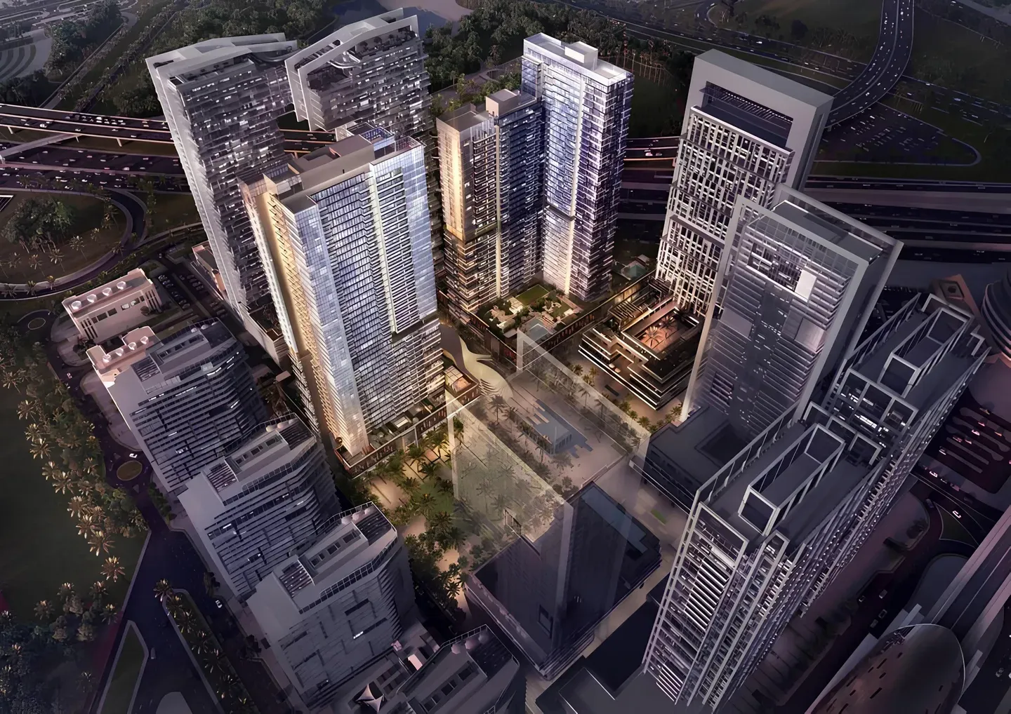 Wasl 1 Park Views Residences Tower B — вид на комплекс, фото 4