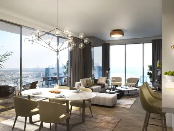 Wasl1 1 Residences — интерьер гостиной, фото 10