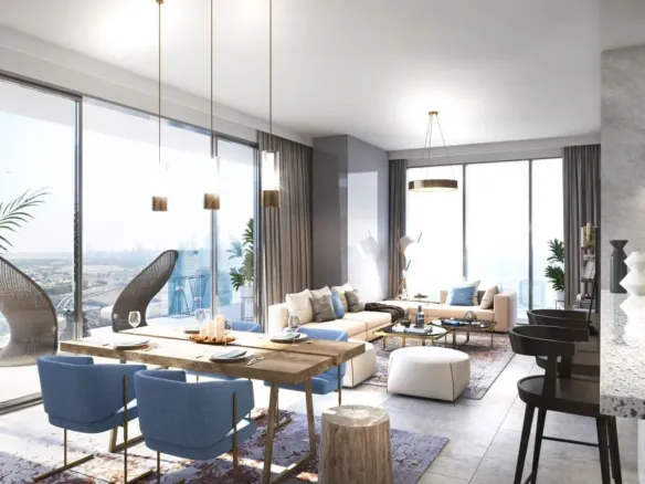 Wasl1 1 Residences — интерьер гостиной