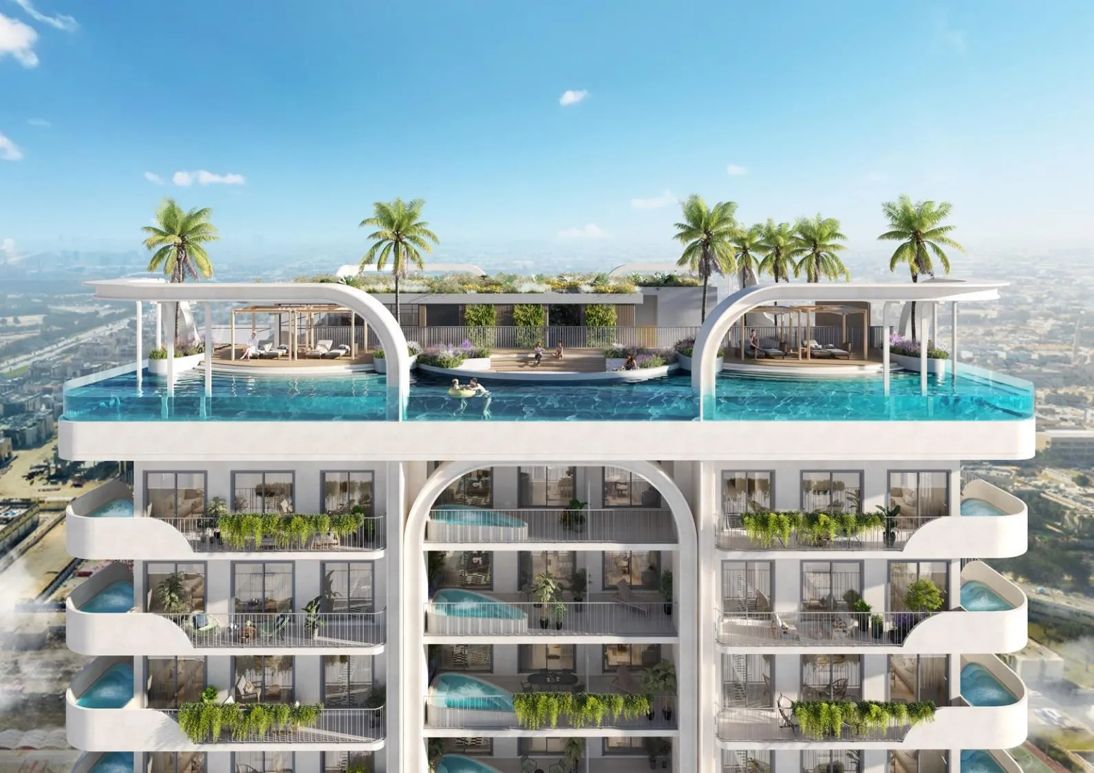 Weybridge Gardens 3 — бассейн на крыше
