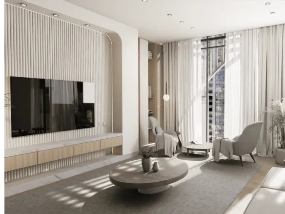 Whitestone Residences — интерьер гостиной, фото 11