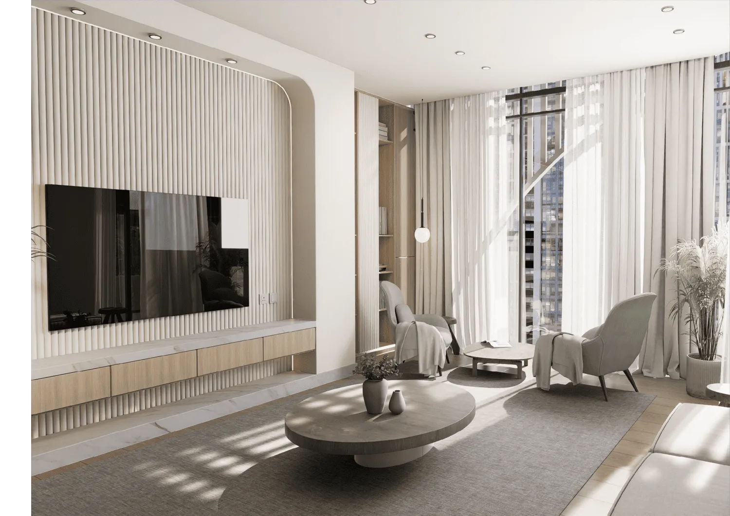 Whitestone Residences — интерьер гостиной, фото 11