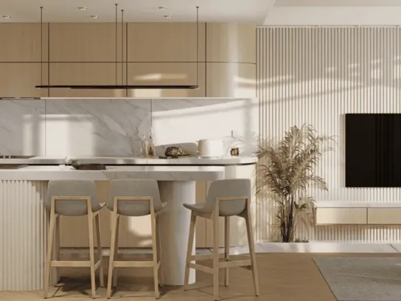 Whitestone Residences — кухня-гостиная