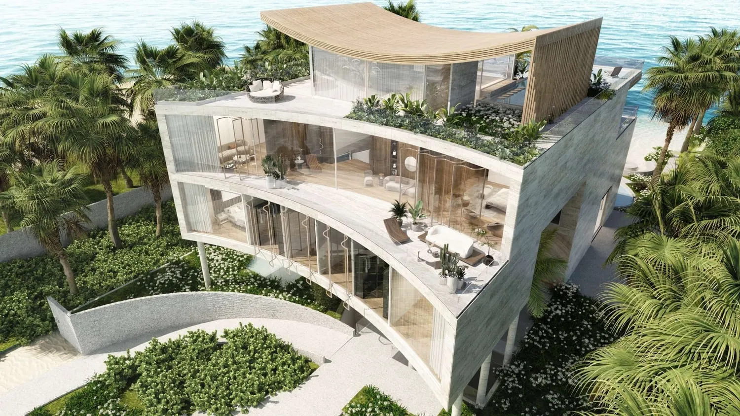 Zuha Island — фасад виллы